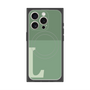 プレミアムスクエアケース with MagSafe［ オリジナル - initial two tone - L green ］