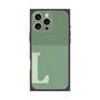 プレミアムスクエアケース with MagSafe［ オリジナル - initial two tone - L green ］