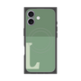 プレミアムスクエアケース with MagSafe［ オリジナル - initial two tone - L green ］