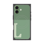 プレミアムスクエアケース with MagSafe［ オリジナル - initial two tone - L green ］