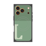 プレミアムスクエアケース with MagSafe［ オリジナル - initial two tone - L green ］