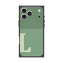 プレミアムスクエアケース with MagSafe［ オリジナル - initial two tone - L green ］