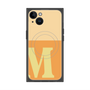 プレミアムスクエアケース with MagSafe［ オリジナル - initial two tone - M orange ］