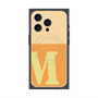 プレミアムスクエアケース with MagSafe［ オリジナル - initial two tone - M orange ］