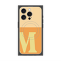 プレミアムスクエアケース with MagSafe［ オリジナル - initial two tone - M orange ］