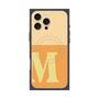 プレミアムスクエアケース with MagSafe［ オリジナル - initial two tone - M orange ］