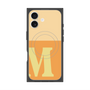 プレミアムスクエアケース with MagSafe［ オリジナル - initial two tone - M orange ］