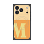 プレミアムスクエアケース with MagSafe［ オリジナル - initial two tone - M orange ］