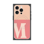 プレミアムスクエアケース with MagSafe［ オリジナル - initial two tone - M pink ］