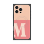 プレミアムスクエアケース with MagSafe［ オリジナル - initial two tone - M pink ］
