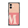 プレミアムスクエアケース with MagSafe［ オリジナル - initial two tone - M pink ］