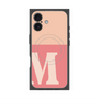 プレミアムスクエアケース with MagSafe［ オリジナル - initial two tone - M pink ］