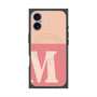 プレミアムスクエアケース with MagSafe［ オリジナル - initial two tone - M pink ］