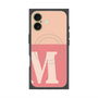 プレミアムスクエアケース with MagSafe［ オリジナル - initial two tone - M pink ］
