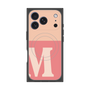 プレミアムスクエアケース with MagSafe［ オリジナル - initial two tone - M pink ］