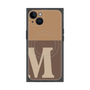 プレミアムスクエアケース with MagSafe［ オリジナル - initial two tone - M brown ］
