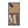 プレミアムスクエアケース with MagSafe［ オリジナル - initial two tone - M brown ］