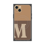 プレミアムスクエアケース with MagSafe［ オリジナル - initial two tone - M brown ］