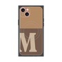 プレミアムスクエアケース with MagSafe［ オリジナル - initial two tone - M brown ］