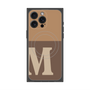 プレミアムスクエアケース with MagSafe［ オリジナル - initial two tone - M brown ］