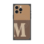 プレミアムスクエアケース with MagSafe［ オリジナル - initial two tone - M brown ］
