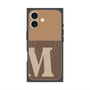 プレミアムスクエアケース with MagSafe［ オリジナル - initial two tone - M brown ］