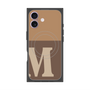 プレミアムスクエアケース with MagSafe［ オリジナル - initial two tone - M brown ］