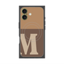 プレミアムスクエアケース with MagSafe［ オリジナル - initial two tone - M brown ］