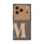 プレミアムスクエアケース with MagSafe［ オリジナル - initial two tone - M brown ］