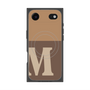プレミアムスクエアケース with MagSafe［ オリジナル - initial two tone - M brown ］