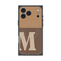 プレミアムスクエアケース with MagSafe［ オリジナル - initial two tone - M brown ］