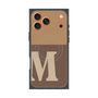プレミアムスクエアケース with MagSafe［ オリジナル - initial two tone - M brown ］