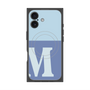 プレミアムスクエアケース with MagSafe［ オリジナル - initial two tone - M blue ］