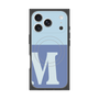 プレミアムスクエアケース with MagSafe［ オリジナル - initial two tone - M blue ］