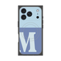 プレミアムスクエアケース with MagSafe［ オリジナル - initial two tone - M blue ］