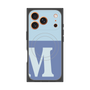 プレミアムスクエアケース with MagSafe［ オリジナル - initial two tone - M blue ］