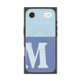 プレミアムスクエアケース with MagSafe［ オリジナル - initial two tone - M blue ］