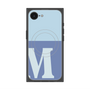 プレミアムスクエアケース with MagSafe［ オリジナル - initial two tone - M blue ］