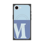 プレミアムスクエアケース with MagSafe［ オリジナル - initial two tone - M blue ］