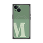 プレミアムスクエアケース with MagSafe［ オリジナル - initial two tone - M green ］