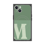プレミアムスクエアケース with MagSafe［ オリジナル - initial two tone - M green ］