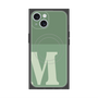 プレミアムスクエアケース with MagSafe［ オリジナル - initial two tone - M green ］