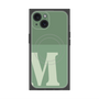 プレミアムスクエアケース with MagSafe［ オリジナル - initial two tone - M green ］