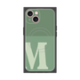 プレミアムスクエアケース with MagSafe［ オリジナル - initial two tone - M green ］
