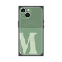 プレミアムスクエアケース with MagSafe［ オリジナル - initial two tone - M green ］