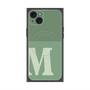 プレミアムスクエアケース with MagSafe［ オリジナル - initial two tone - M green ］