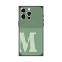 プレミアムスクエアケース with MagSafe［ オリジナル - initial two tone - M green ］