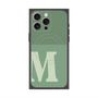 プレミアムスクエアケース with MagSafe［ オリジナル - initial two tone - M green ］