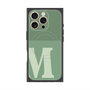プレミアムスクエアケース with MagSafe［ オリジナル - initial two tone - M green ］