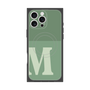 プレミアムスクエアケース with MagSafe［ オリジナル - initial two tone - M green ］